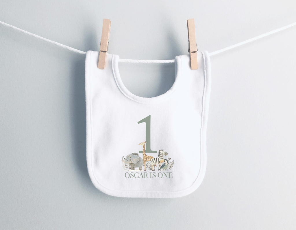 personalised first birthday safari animal baby vest, birthday animal bib, Personalised 1st birthday vest, Personalised birthday vest