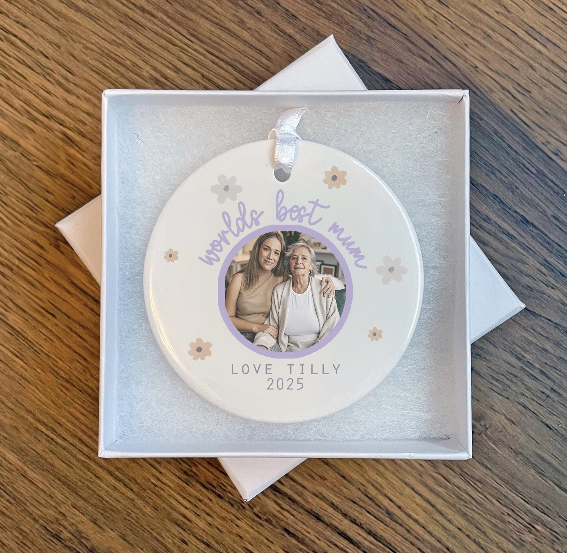 personalised first mother's day photo ceramic ornament, Mothers day gift, First time mum, ceramic ornament,  mummy gift