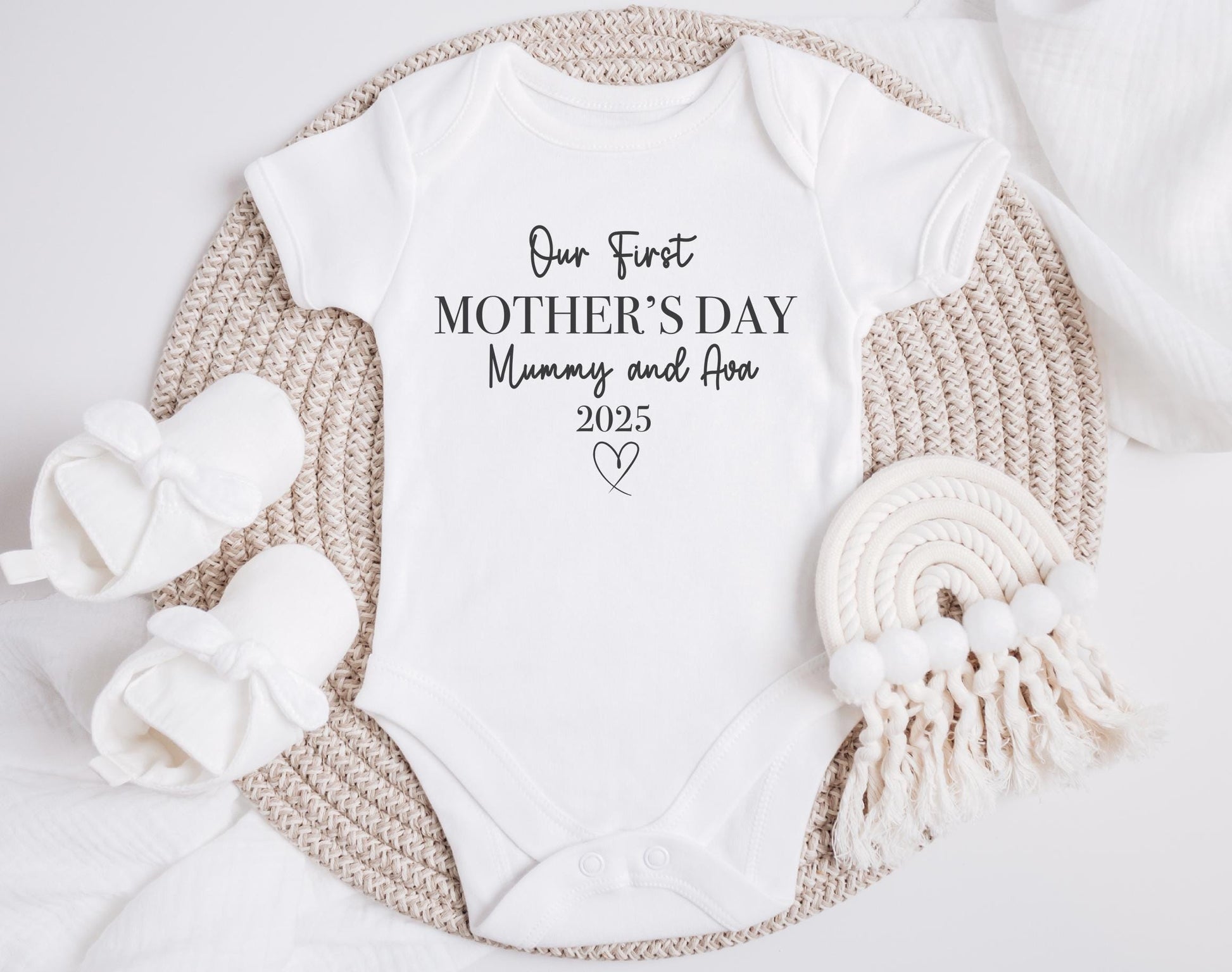 personalised first mothers babies vest, baby clothes, mothers day gift, first mothers day, first mothers day gift, Mothers day baby bib