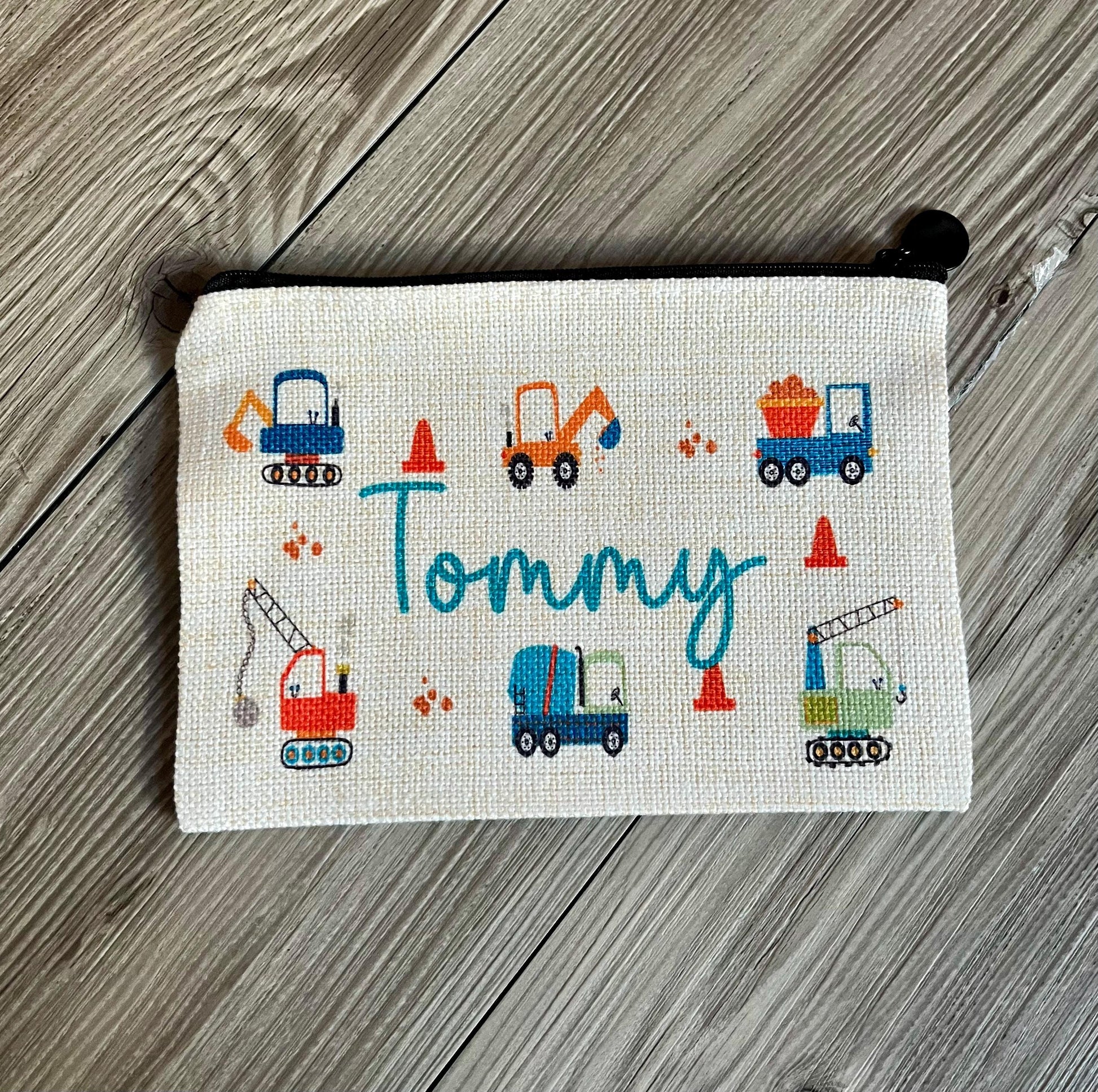 Personalised  childrens dinosaur pencil case, Personalised Jungle animal pencil case, Personalised digger pencill case, Back to school
