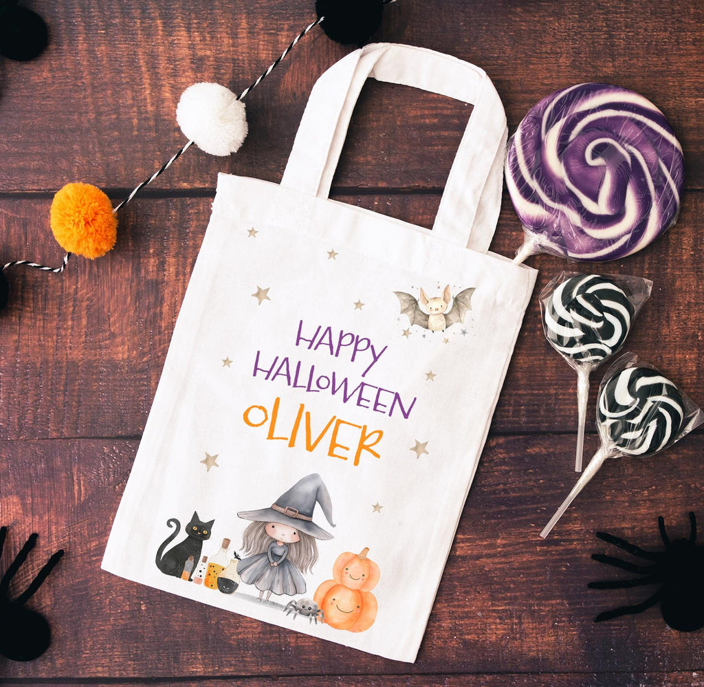 Personalised Halloween witch bag , Boo Basket , Trick or Treat witch Bag , Halloween Gift Bag , Halloween witch Baskets , Halloween Decor