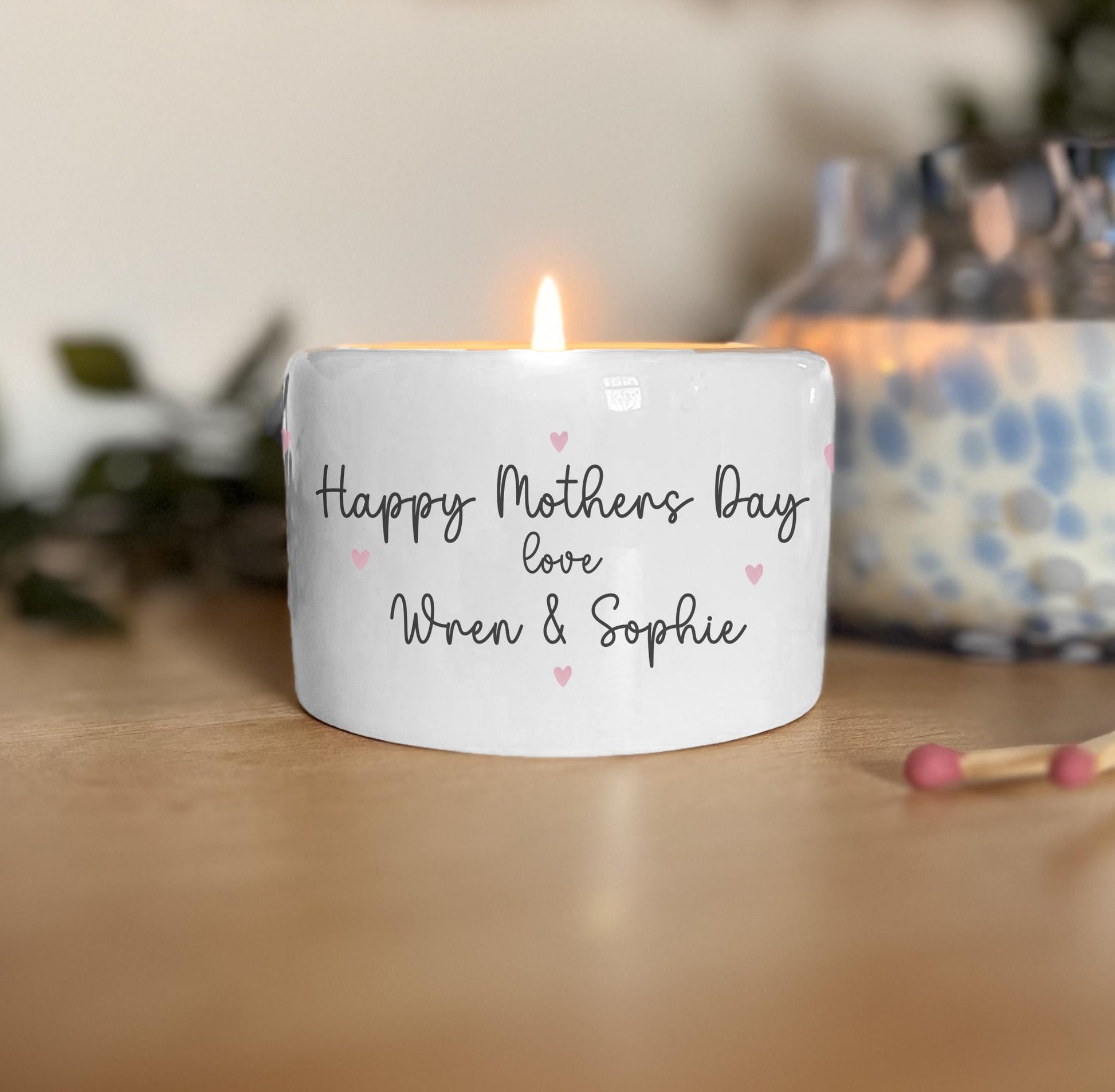 Personalised mothers day tea light candle, Mothers day tealight candle, First Mothers day candle