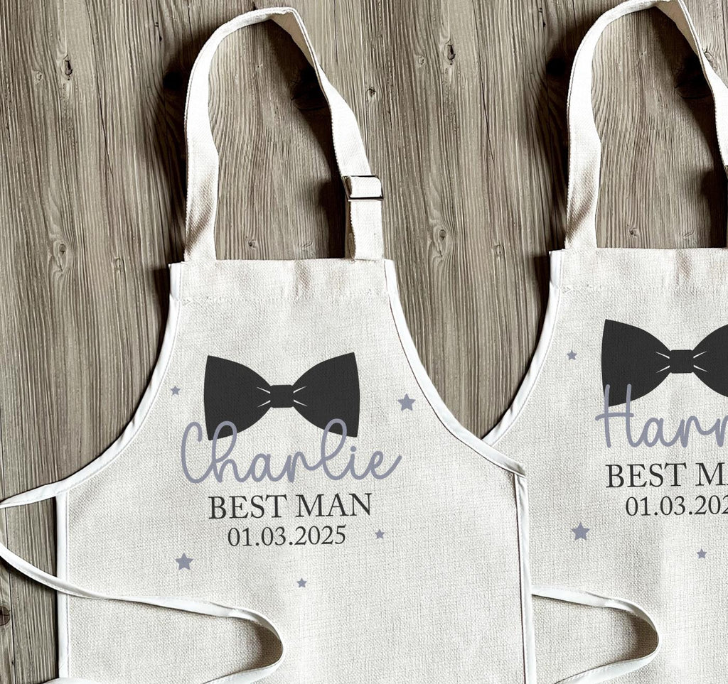 Personalised ring bearer page boy childrens apron wedding favour gift mini best man apron