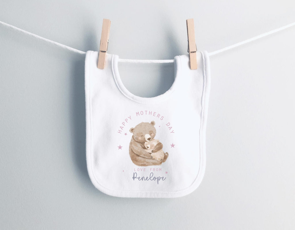personalised first mothers day bear babies vest, baby clothes, mothers day gift, first mothers day, first mothers day gift, Baby bib