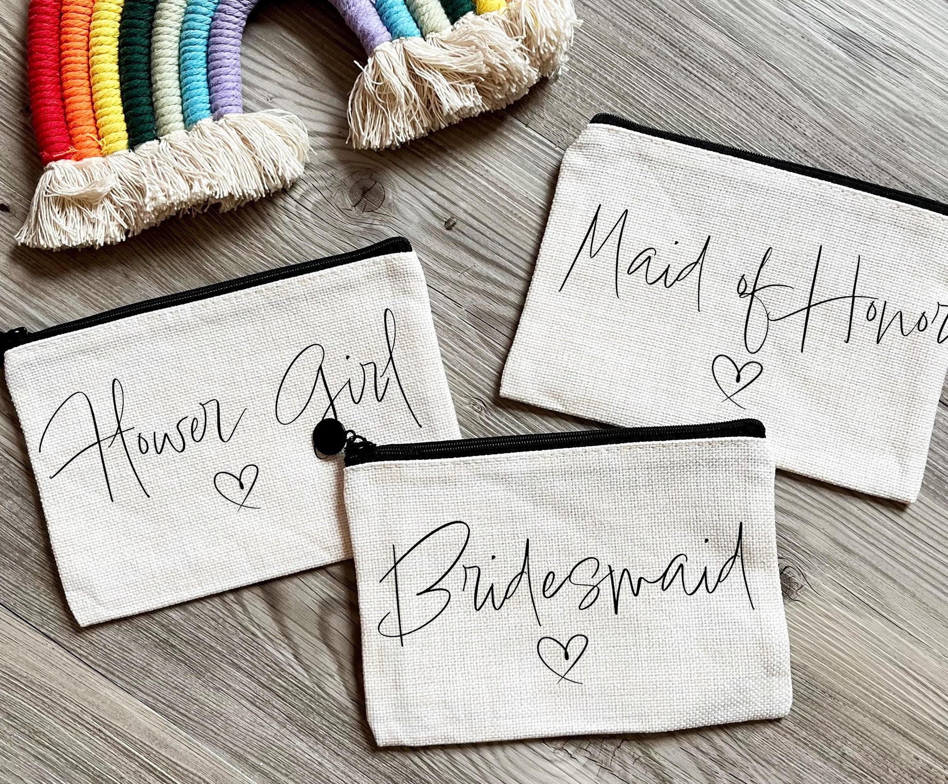 Personalised bridal party bag, Personalised hen do bag, wedding favours, Bridal party purse