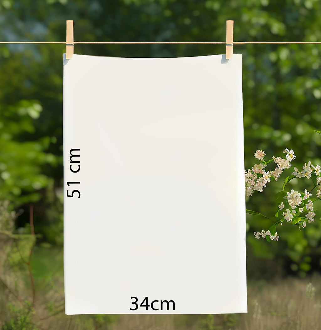 Personalised grandchild birth flower tea towel, Grandmother custom present tea towel , Personalised mummy tea towel, Personalised mum towel