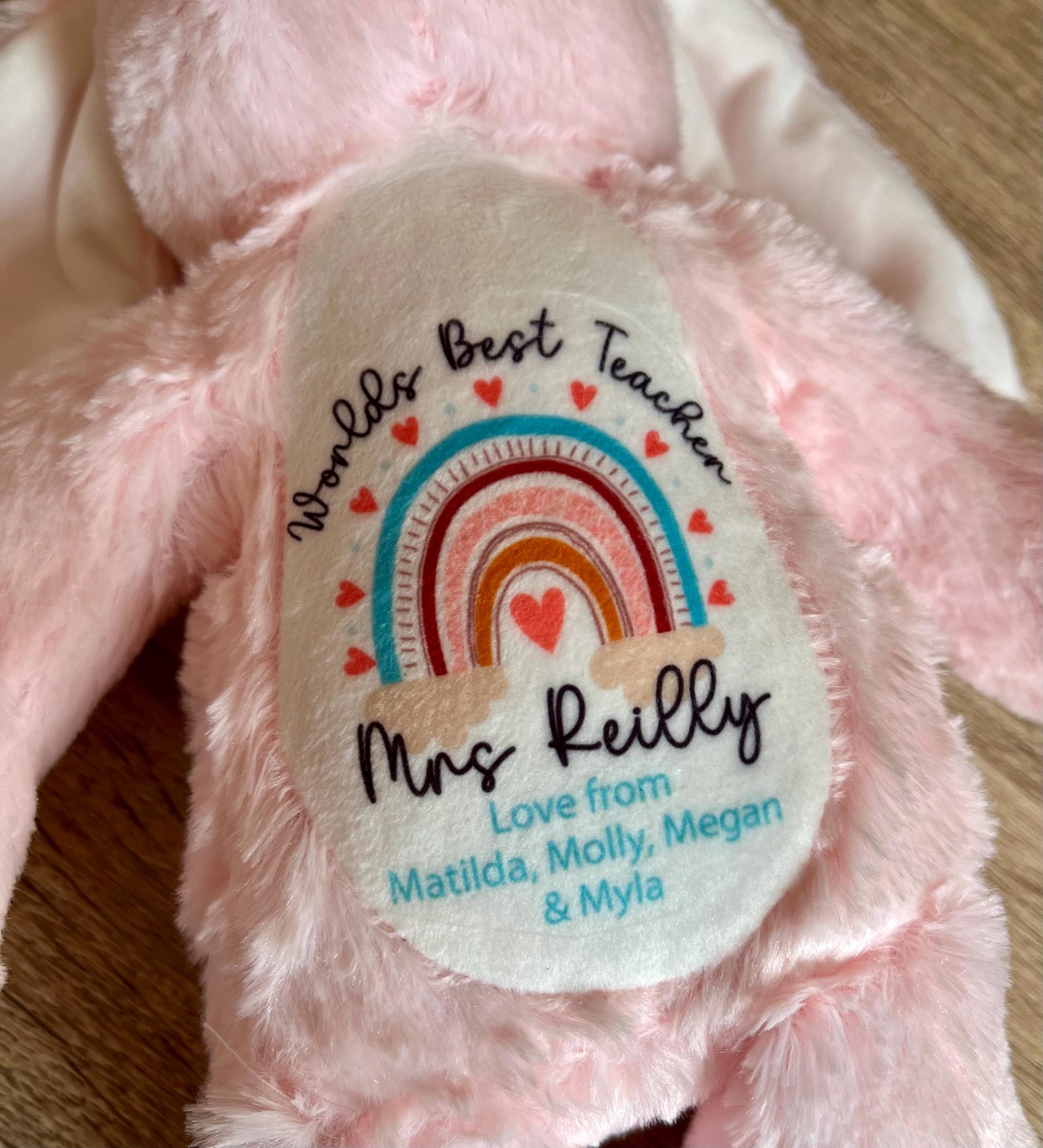 Personalised  worlds best teacher teddy gift, Teacher appreciation teddy, Worlds best teacher gift, Personalised best teacher teddy
