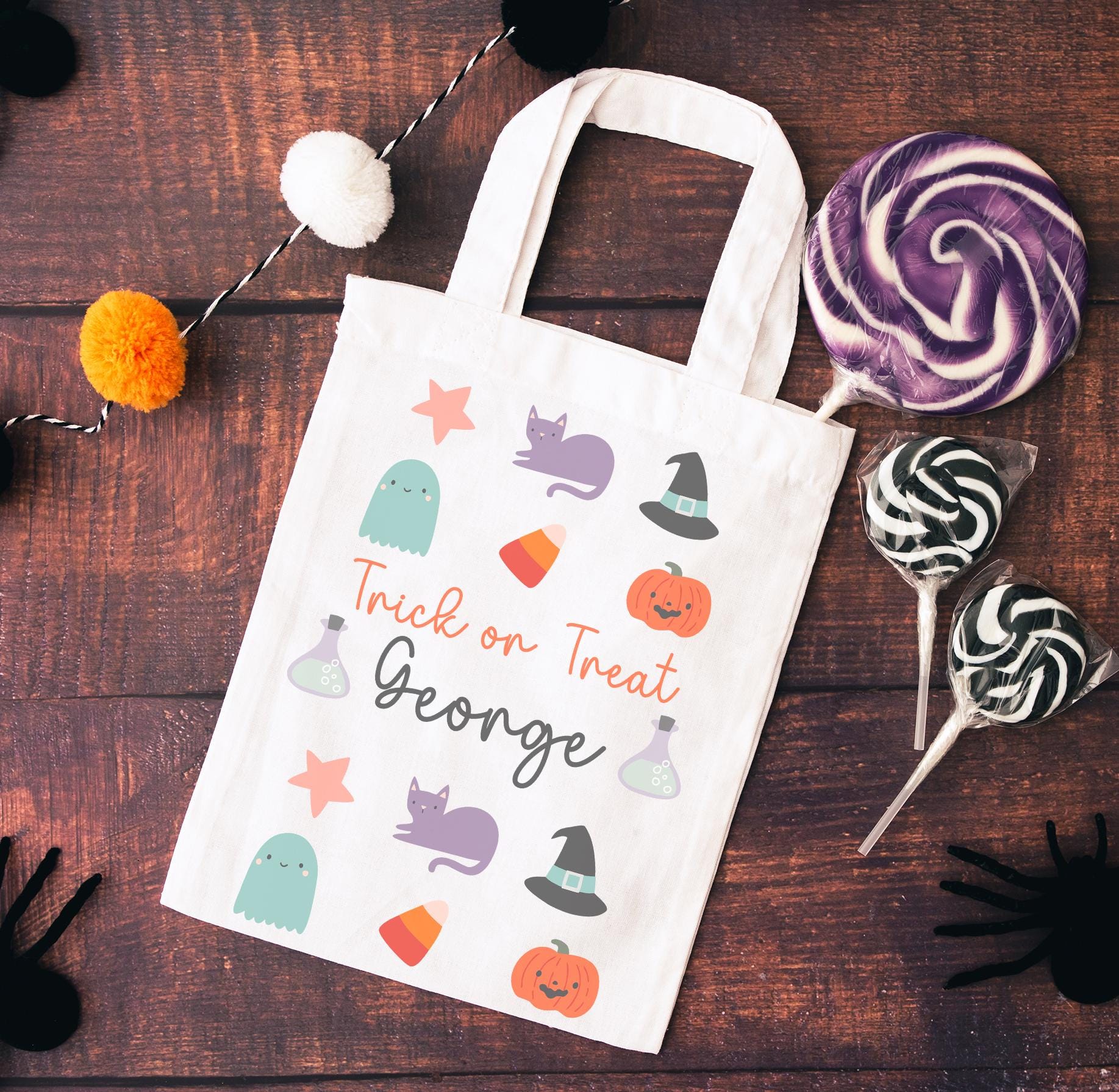 Personalised Halloween Bag , Boo Basket , Trick or Treat Bag , Halloween Gift Bag  , Halloween Baskets , Halloween Decor , Funky Pumpkin
