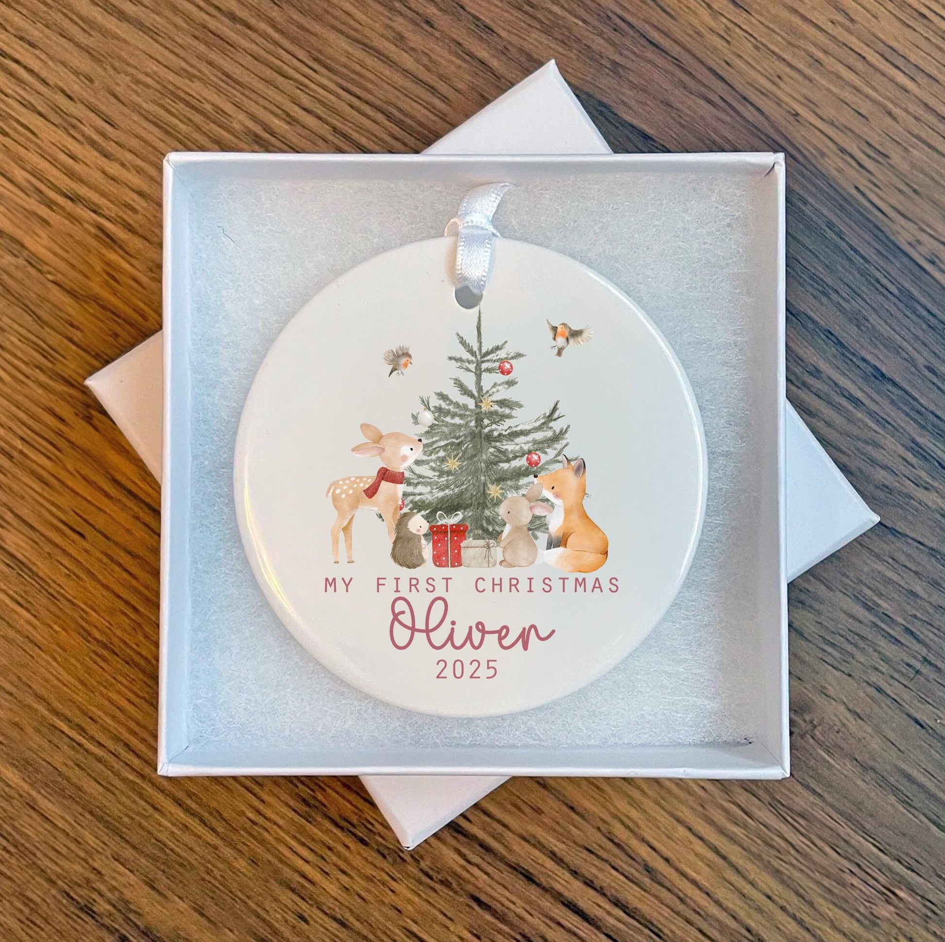 Personalised babies first christmas ceramic christmas tree bauble christmas eve box personalised santa sack first christmas gift