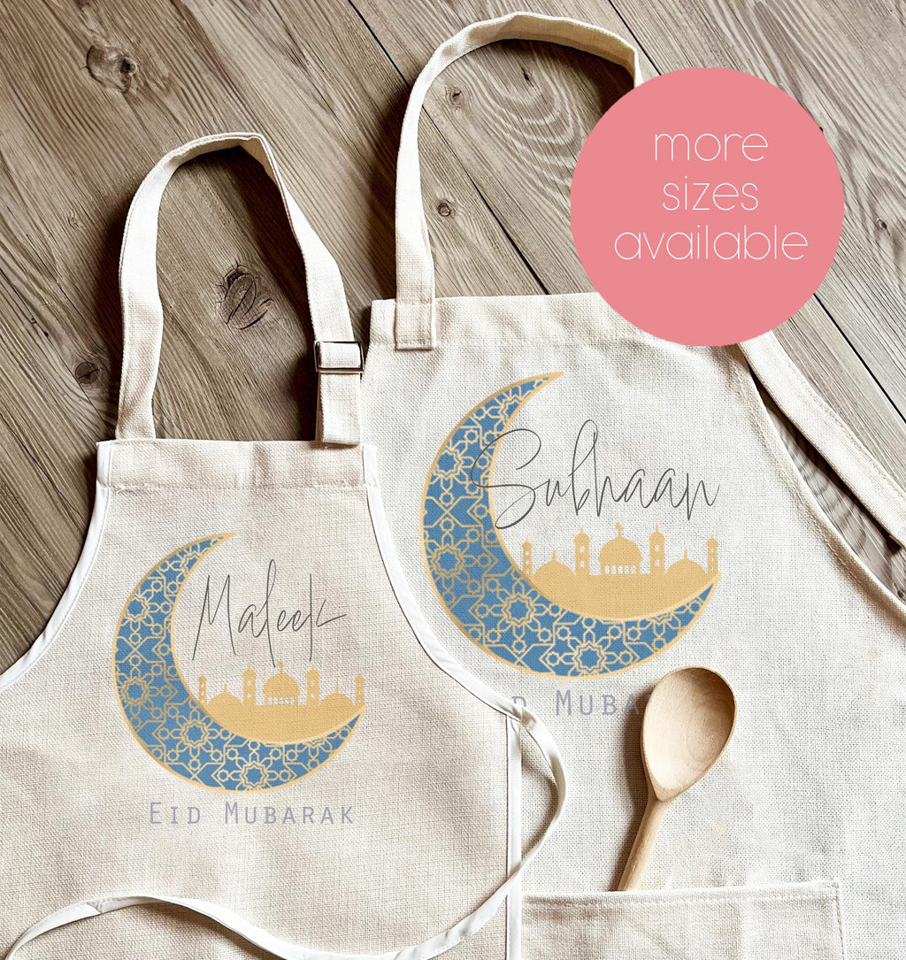 Personalised Eid Mubarak cooking apron, Ramadan cooking apron, Eid mubarak baking apron, Eid Mubarak gift
