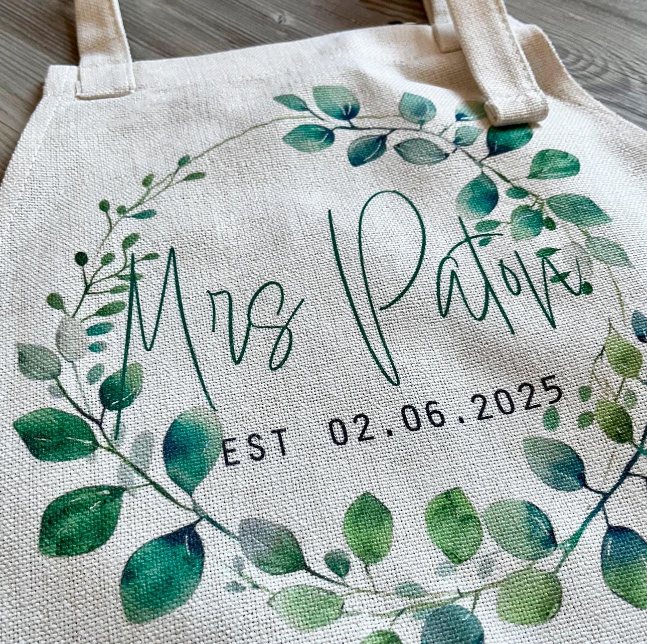 Personalised bride and groom mr and mrs adult apron wedding favour gift