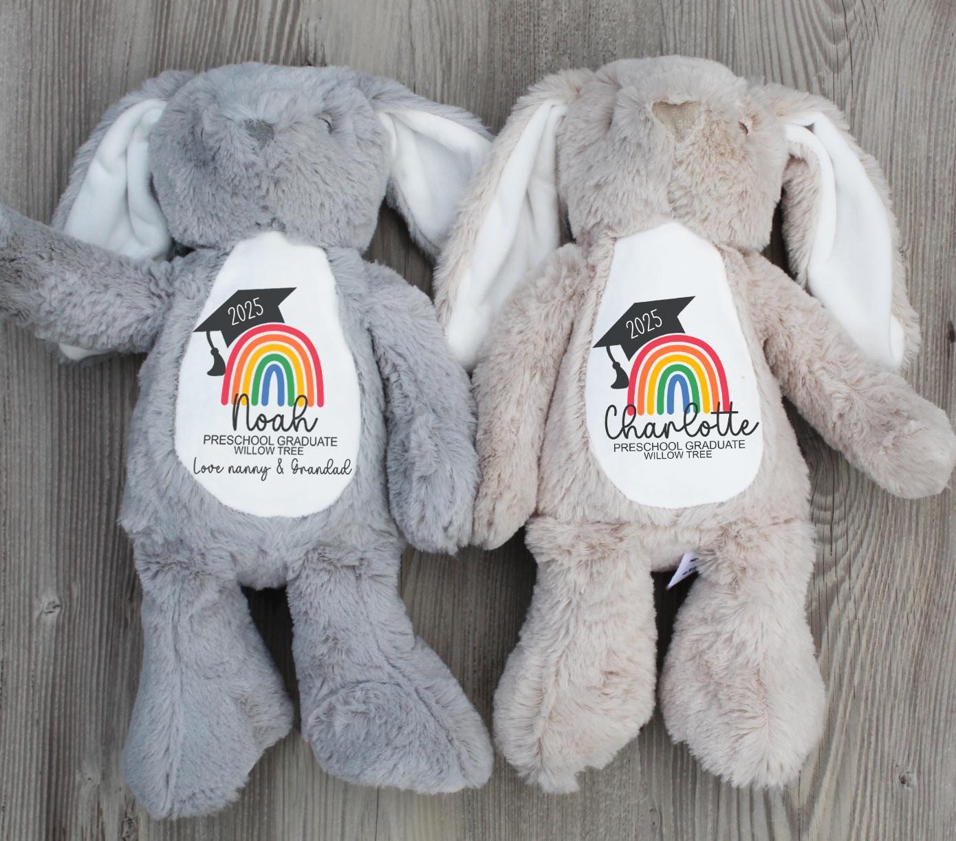 Personalised childrens graduation preschool teddy gift, Personalised childrens graduation daycare and nursery teddy gift