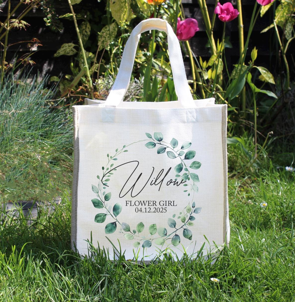 Personalised flower girl gift bag, Personalised page boy gift bag, Personalised bridesmaid gift bag, Personalised wedding favour gift