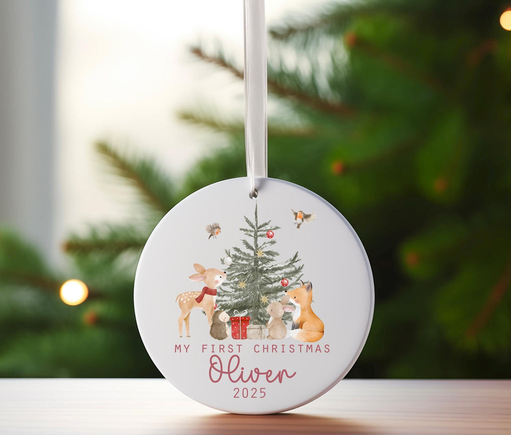 Personalised babies first christmas ceramic christmas tree bauble christmas eve box personalised santa sack first christmas gift