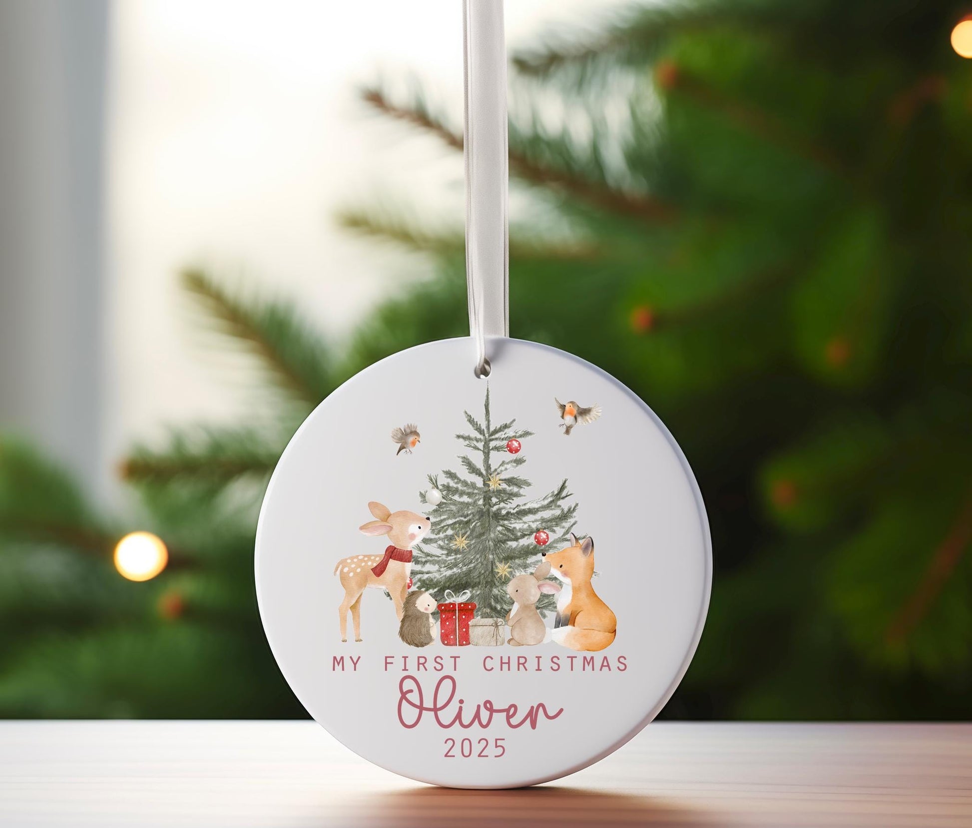 Personalised babies first christmas ceramic christmas tree bauble christmas eve box personalised santa sack first christmas gift