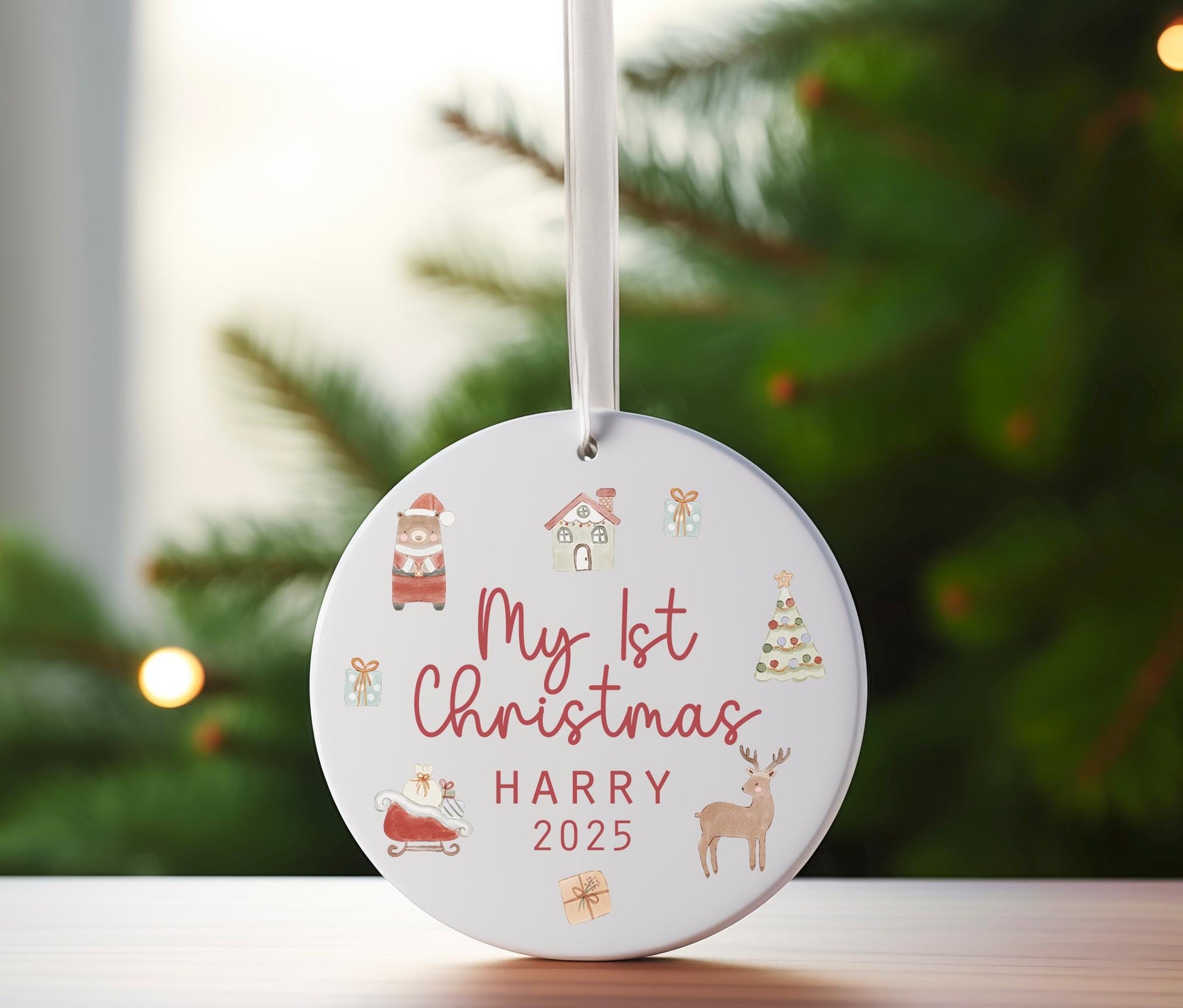 Personalised baby my first christmas tree decoration, Personalised  baby my 1st christmas tree decoration, My first christmas tree bauble