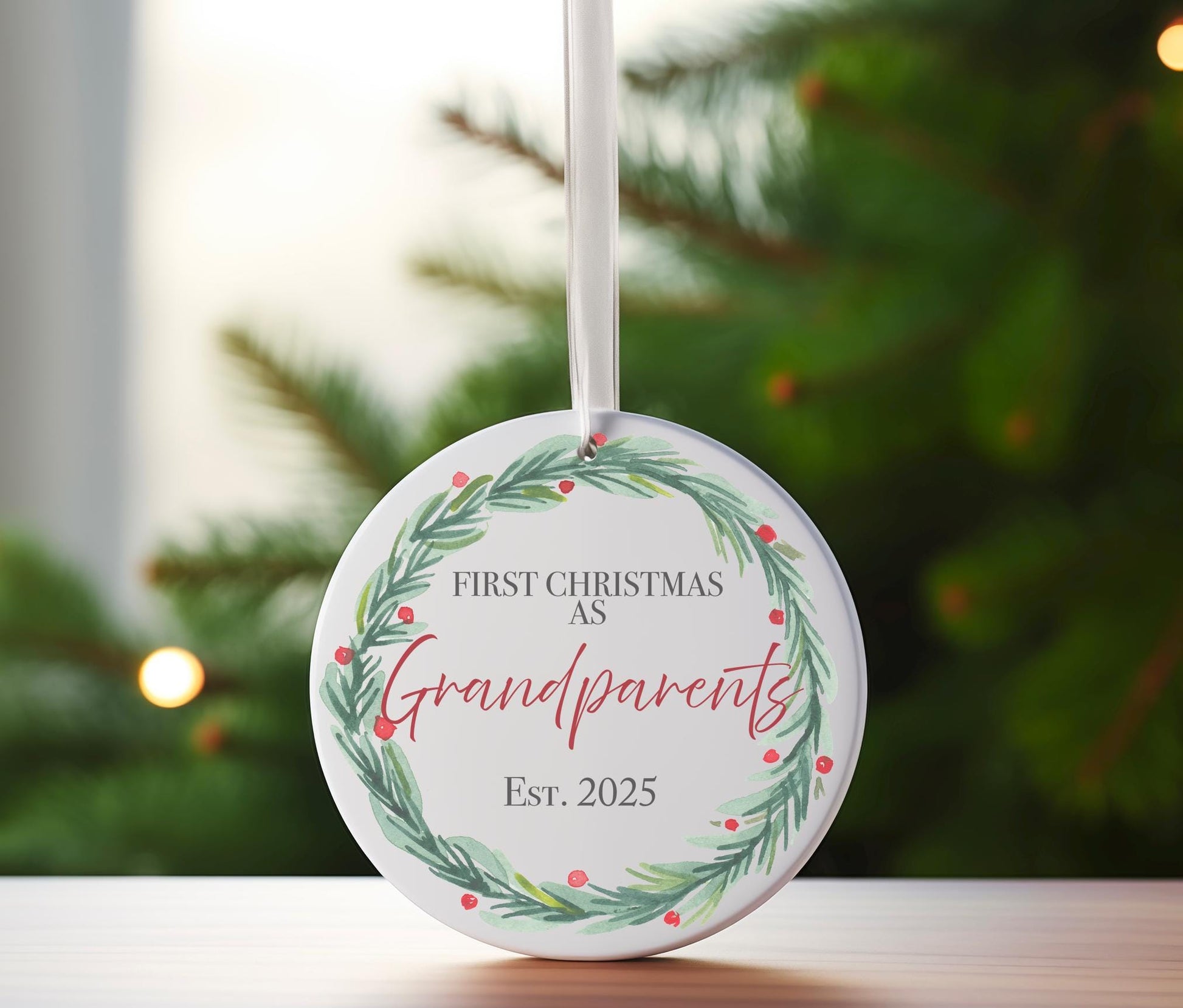 first christmas as my grandparents ceramic christmas tree bauble christmas eve box personalised santa sack first christmas gift