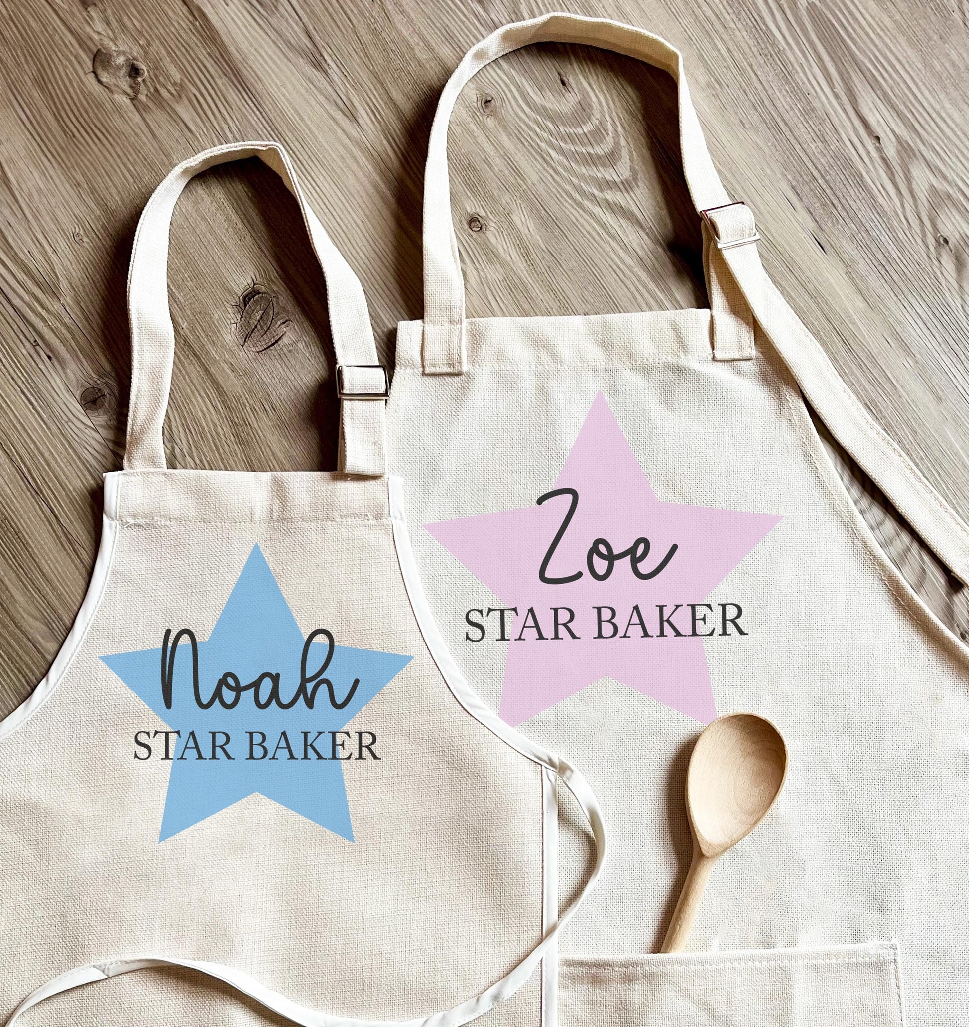 Personalised star baker cooking apron, star baker, baking apron, gifts for grandparents, mothers day gift, childrens apron, Star baker hat