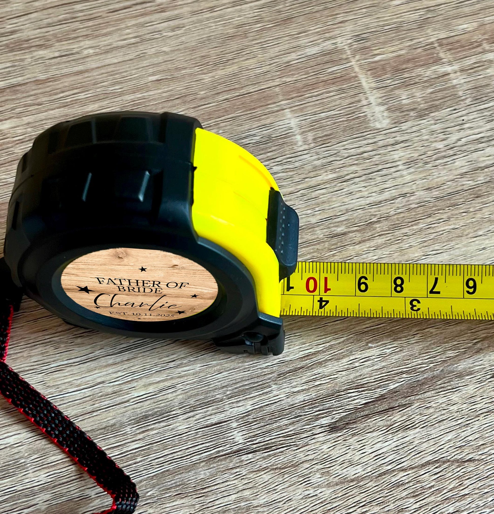 Personalised father of bride gift, Personalised tape measure, Gifts for him, Gifts for dad, DIY tape measure gift, Wedding favour gift