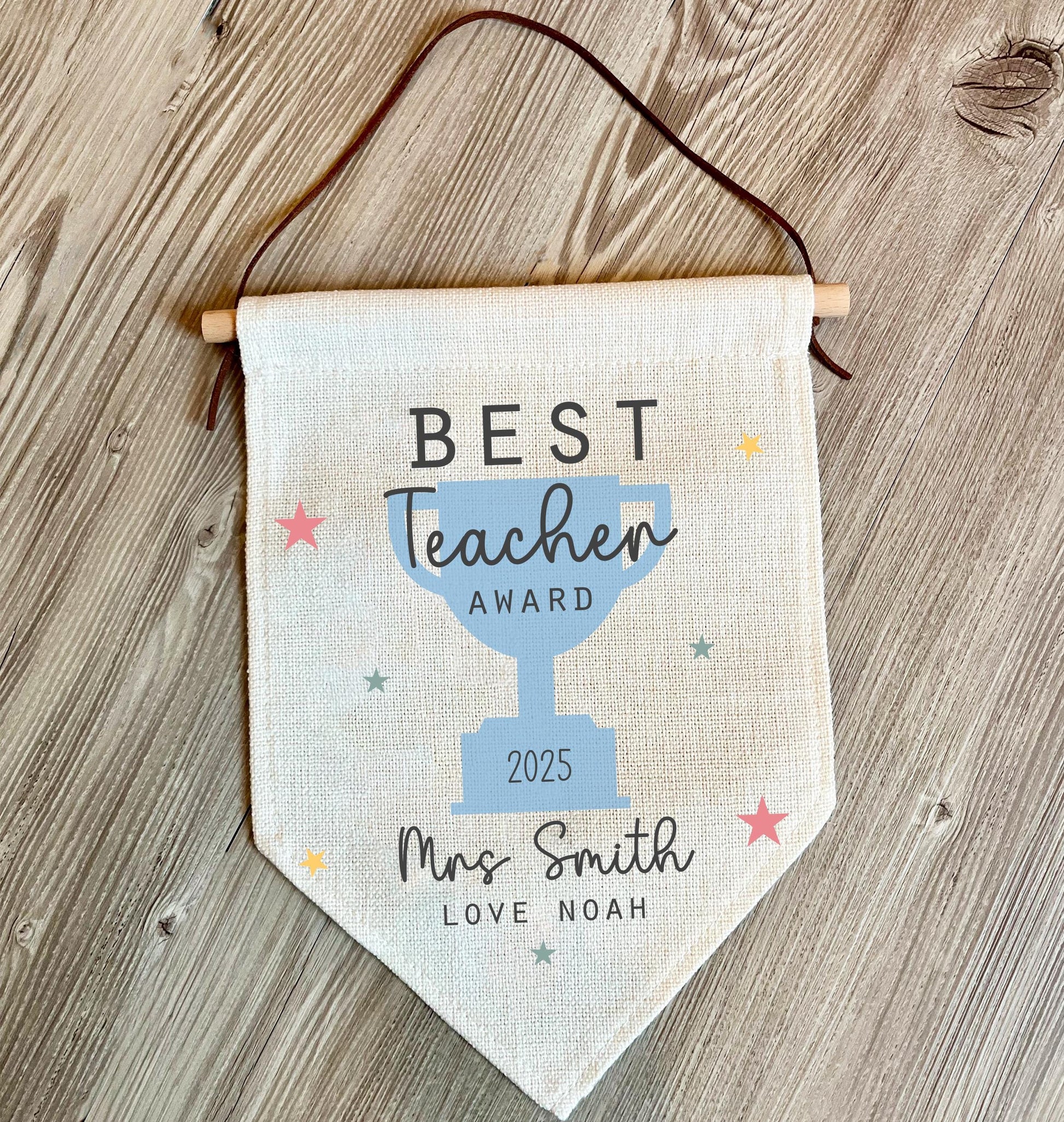 Personalised best nursery award hanging banner, Personalised teacher gift, Personalised best preschool award hanging banner gift