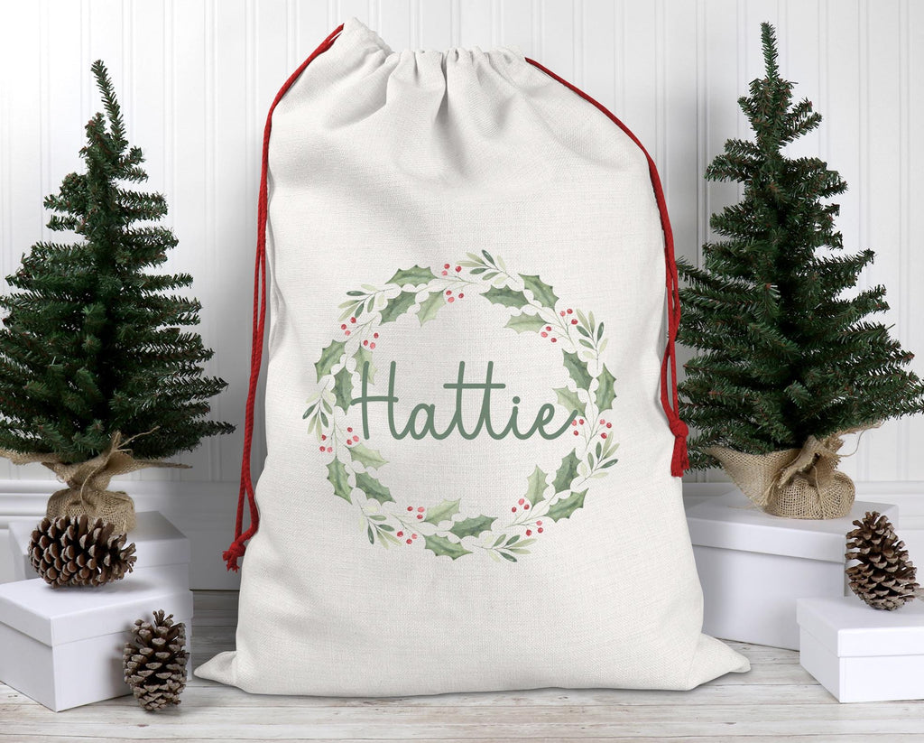 Personalised christmas santa present sack bag name on gift bag christmas eve box personalised santa sack first christmas gift