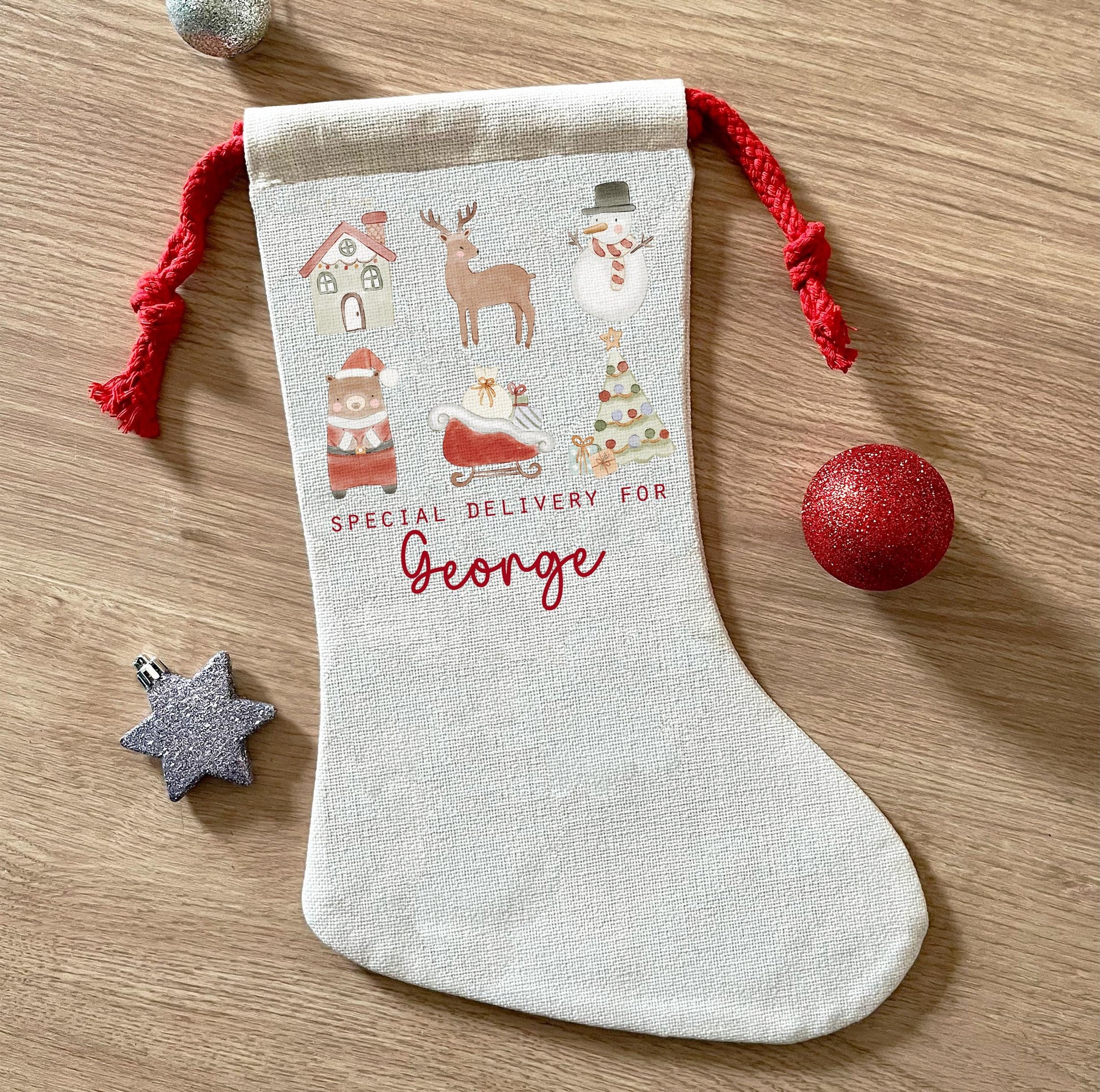 Personalised christmas wreath gingerbread family stocking gift xmas christmas eve box personalised santa sack first christmas gift