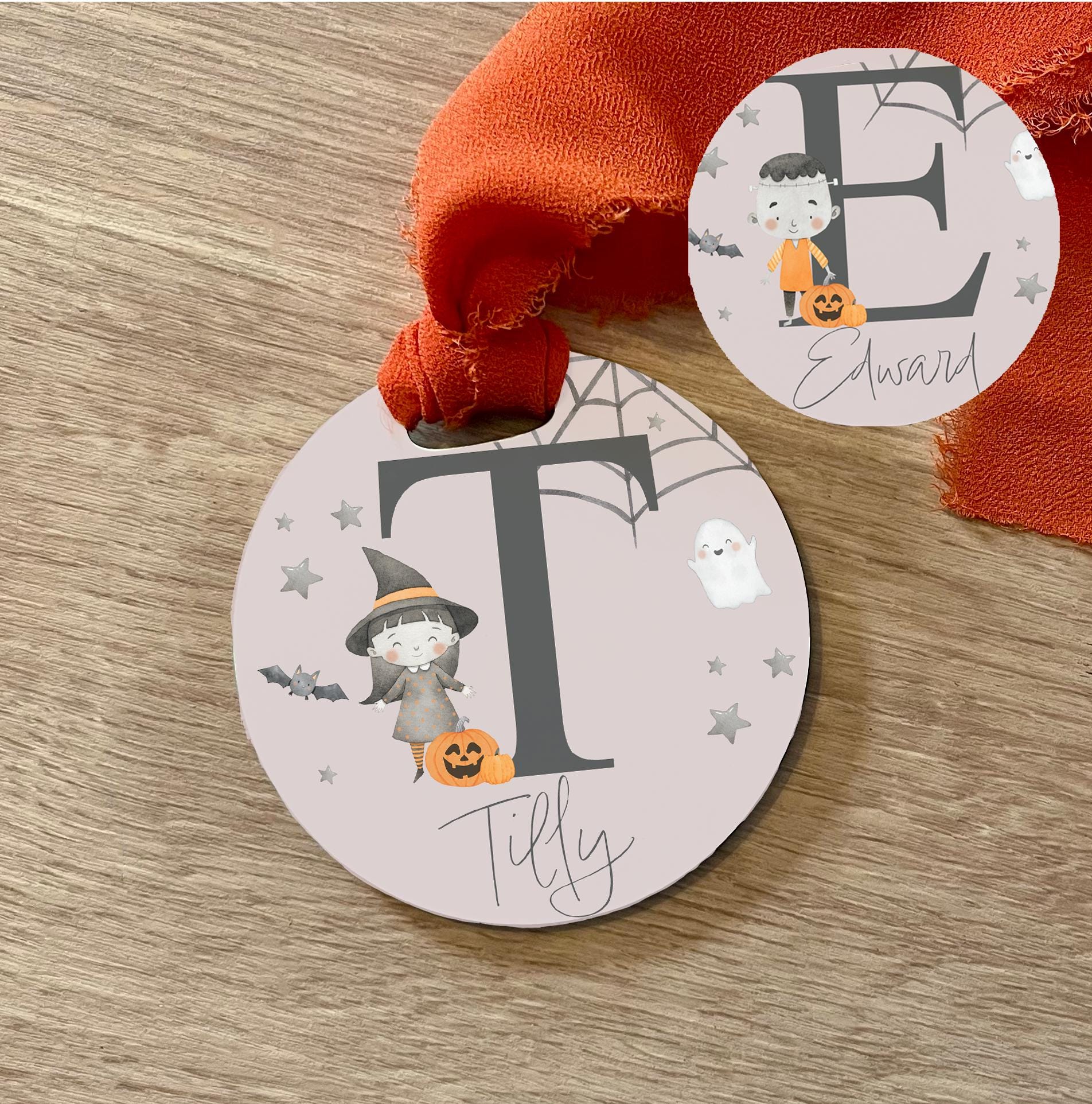 Personalised Halloween Basket Tag , Boo Basket , Trick or Treat Bag , Halloween Gift Bag , Halloween Baskets , Halloween Decor , Name tag