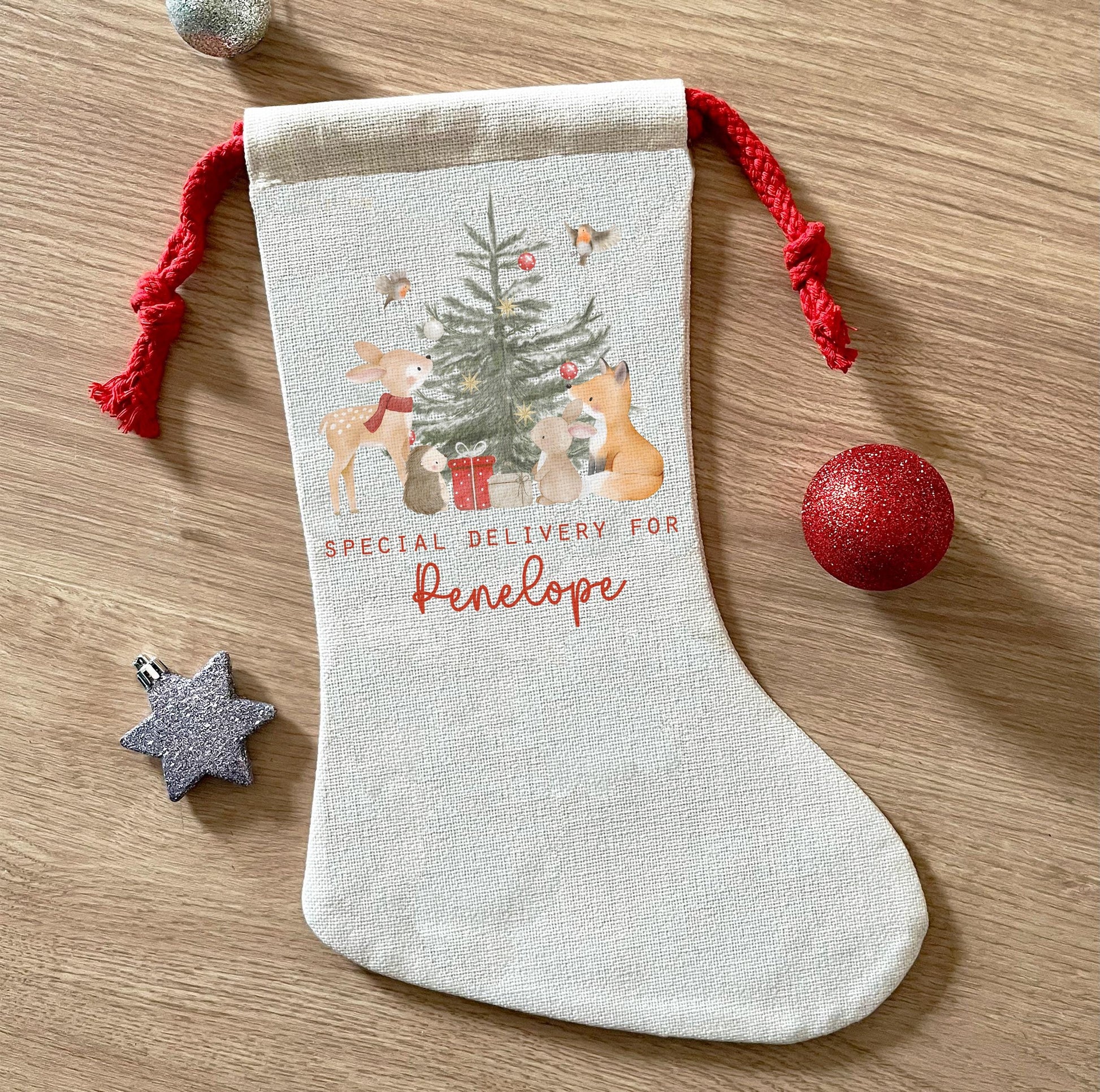 Personalised christmas modern childrens present stocking christmas eve box personalised santa sack first christmas gift