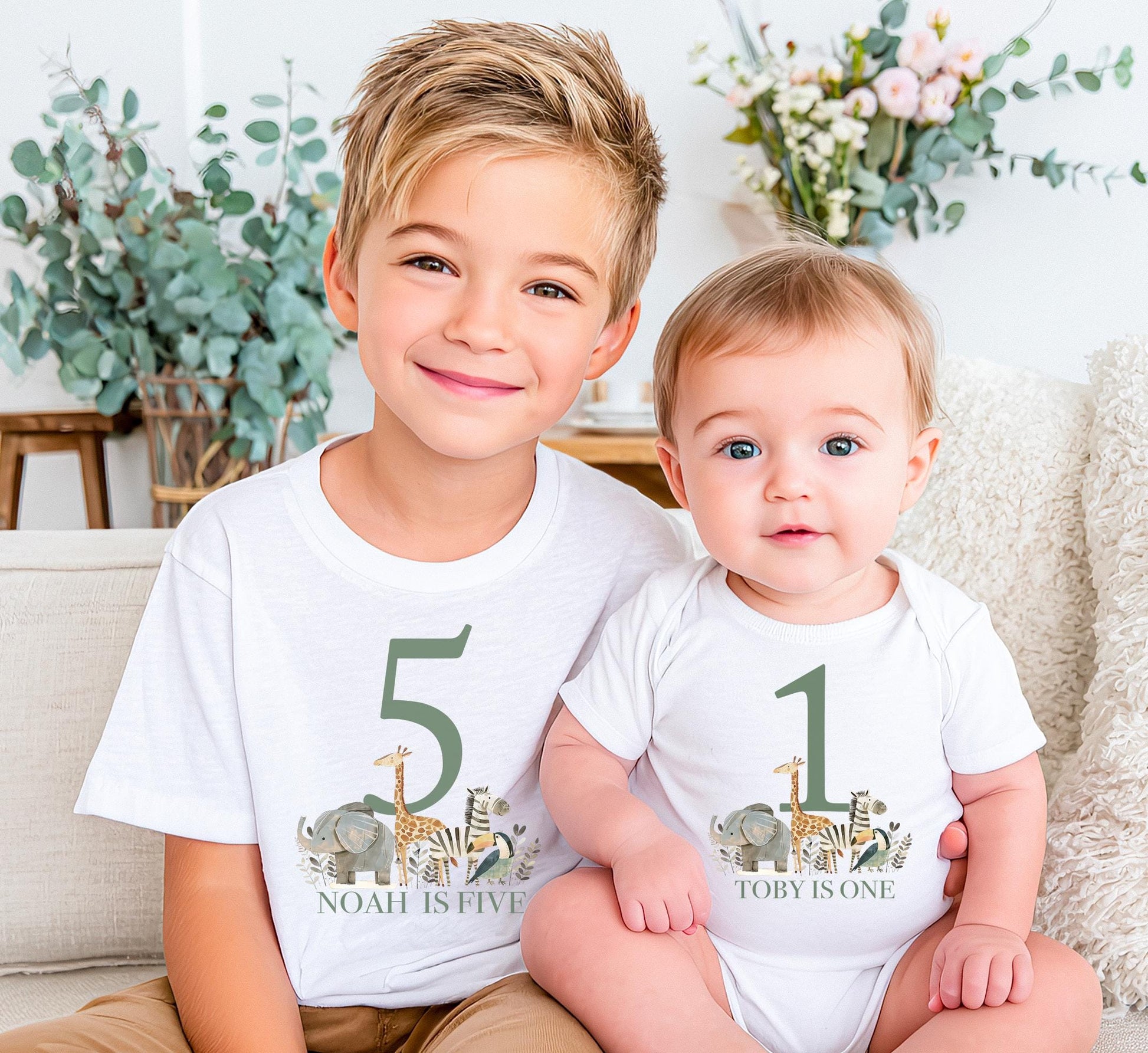 personalised first birthday safari animal baby vest, birthday animal bib, Personalised 1st birthday vest, Personalised birthday vest