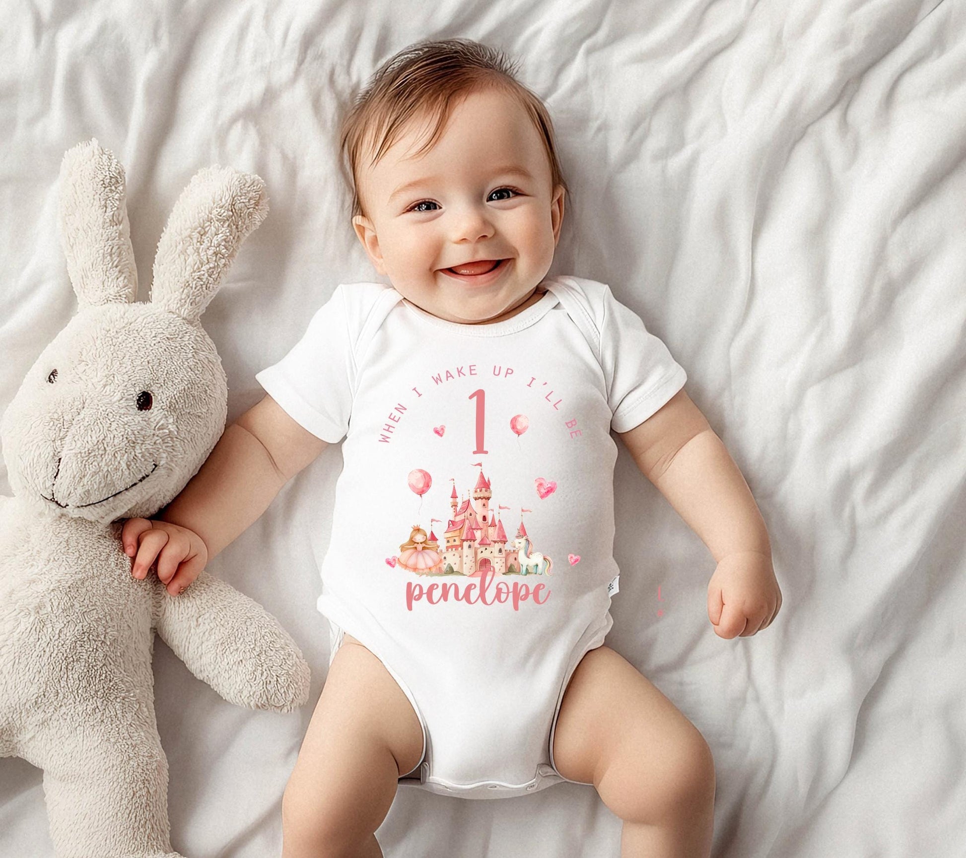 personalised first birthday princess baby vest, First birthday top, 1st birthday top, first birthday bib