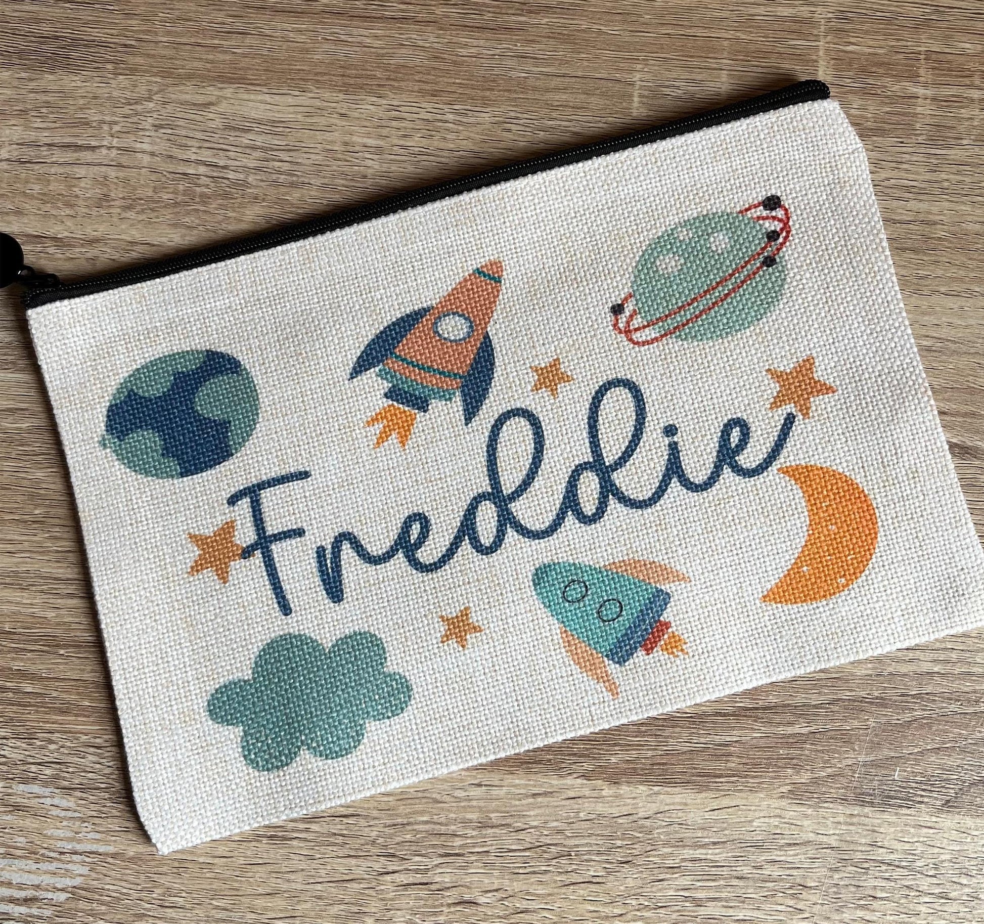 Personalised  childrens space pencil case, Personalised superhero pencil case, Personalised cars pencill case, Back to school