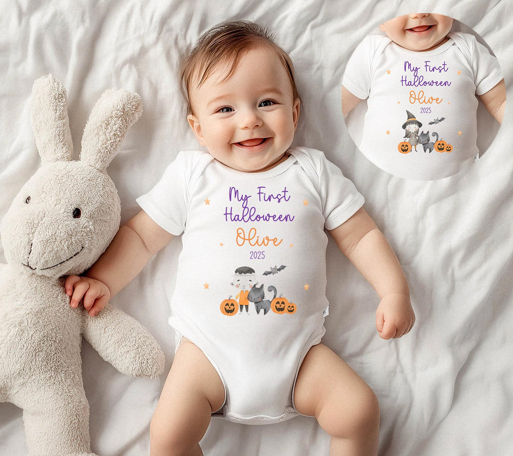 Personalised my first halloween witch vest, My first halloween witch top, Halloween witch clothes, Custom halloween witch vest,