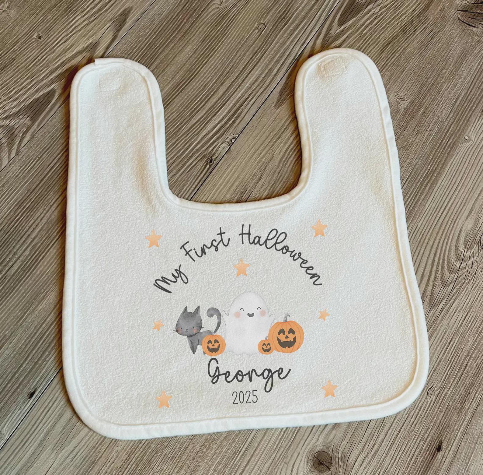 Personalised my first halloween vest , My first halloween top, Halloween bib , Custom halloween vest , Halloween baby vest