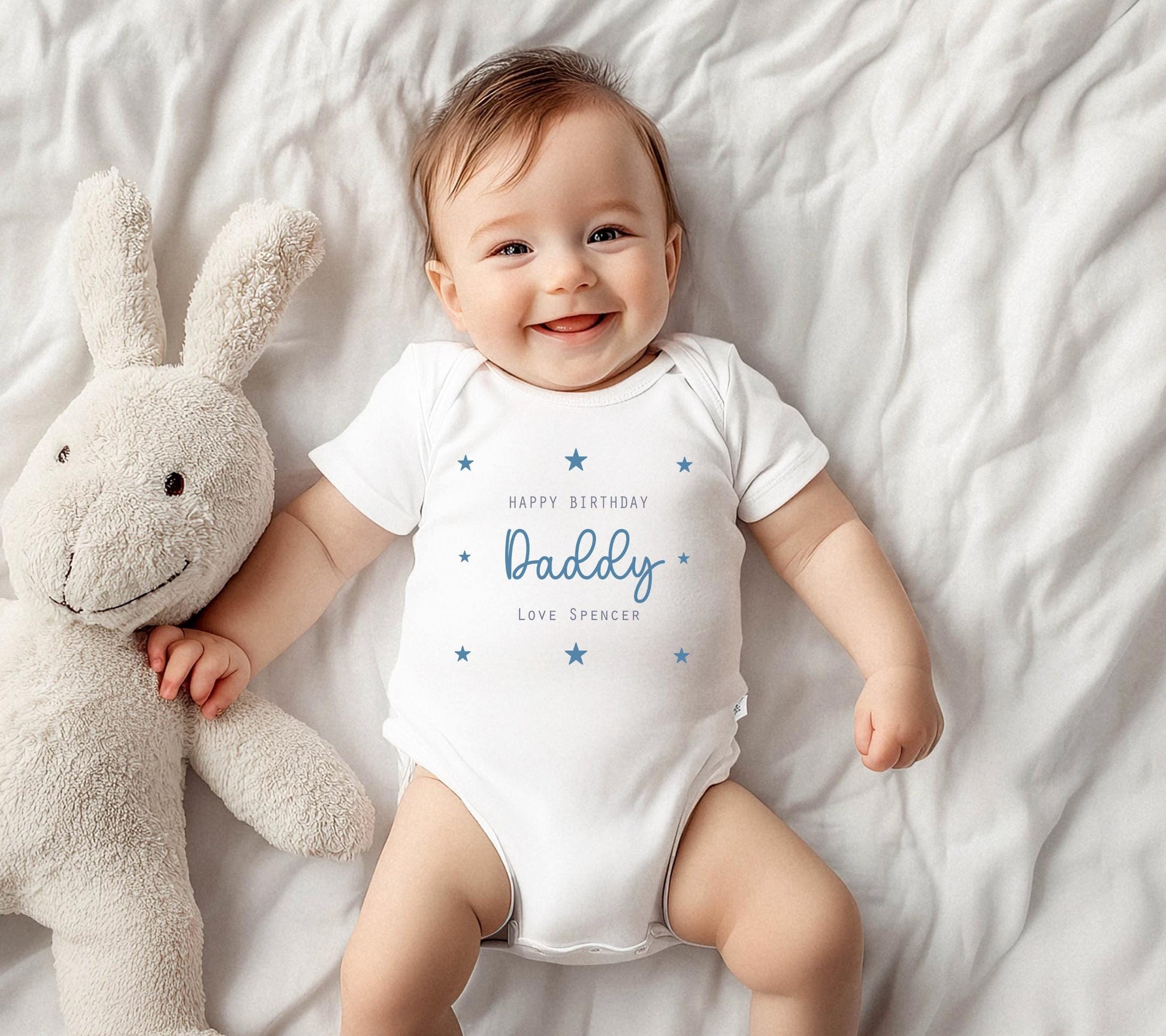 personalised happy birthday daddy vest, baby clothes, birthday dad gift, first birthday as my daddy day, Best daddy vest