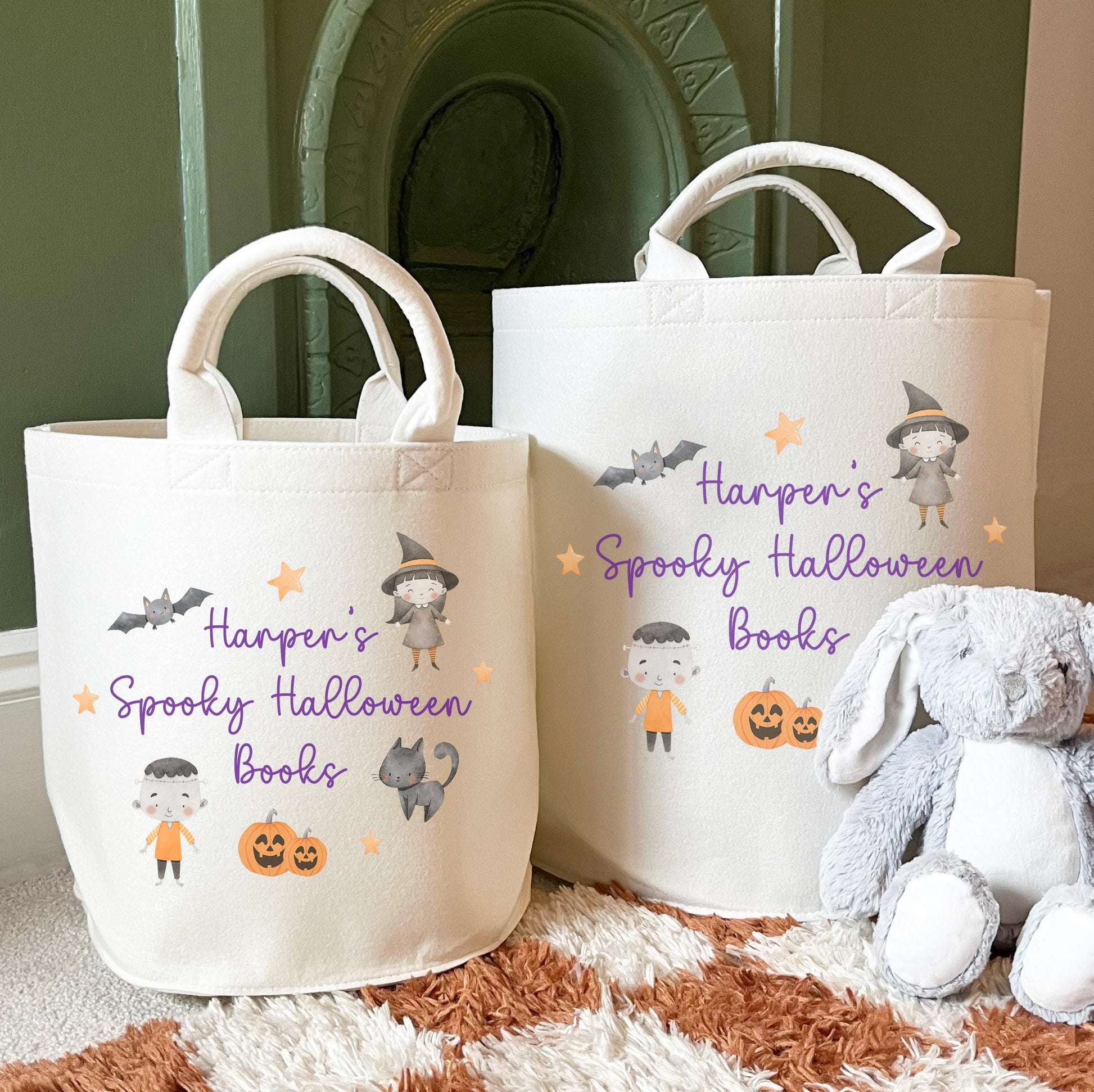 Personalised Halloween Basket , Boo Basket , Trick or Treat Bag , Halloween Gift Bag , Halloween Baskets , Halloween Decor ,