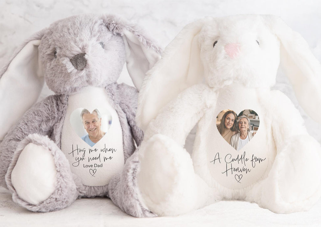 personalised memorial a cuddle from heaven bunny gift breavement teddy